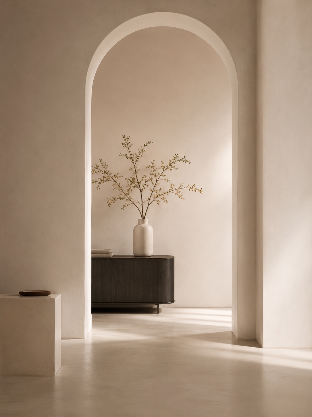 A dark-toned lounge with a marble fireplace and premium residential detailing.